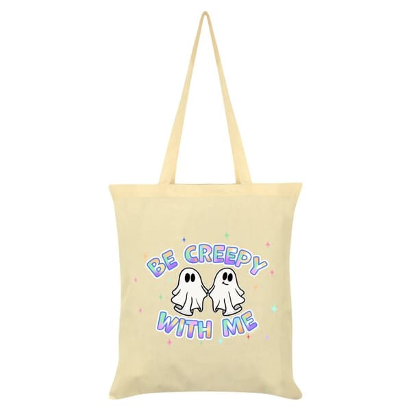 Grindstore Galaxy Ghouls Be Creepy With Me Tote Bag Cream One Size