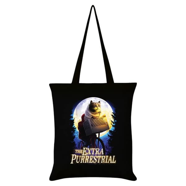 Horror Cats The Extra Purrestrial Tote Bag Black/Blue One Size