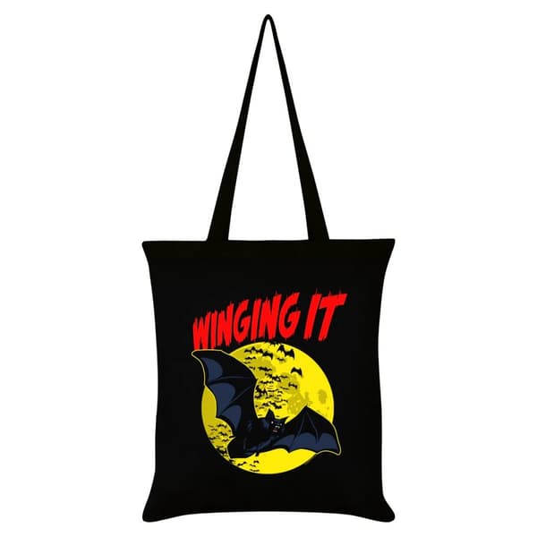 Grindstore Winging It Horror Bat Tote Bag Black 42cm x 38cm