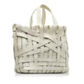 Miniatyrbilde 2 av 9: Pre-owned Jil Sander Woven Leather Basket Tote White