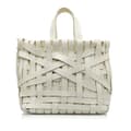 Miniatyrbilde 1 av 9: Pre-owned Jil Sander Woven Leather Basket Tote White