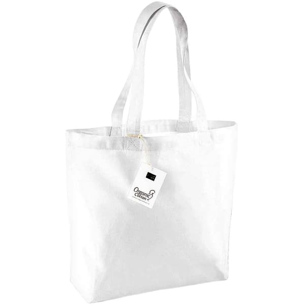 Westford Mill Organic Cotton Shopper Bag White One Size