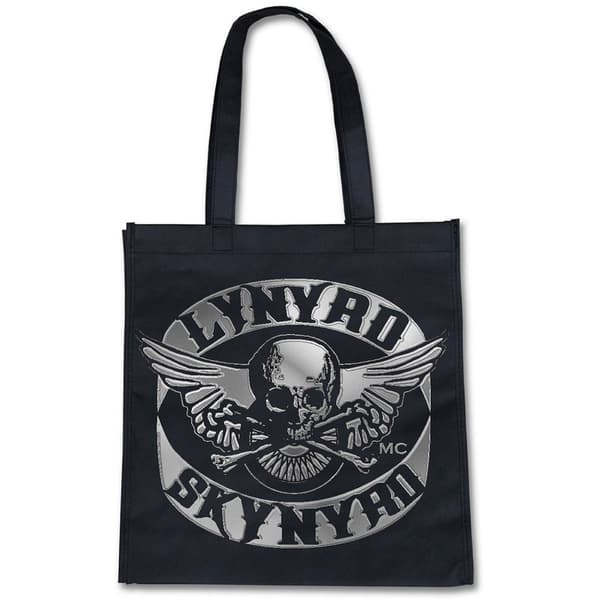 Lynyrd Skynyrd Biker Patch Tote Bag Black/Grey One Size