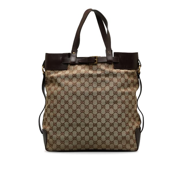 Pre-owned Gucci GG Canvas Tote Brown