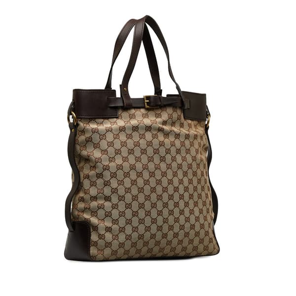 Pre-owned Gucci GG Canvas Tote Brown