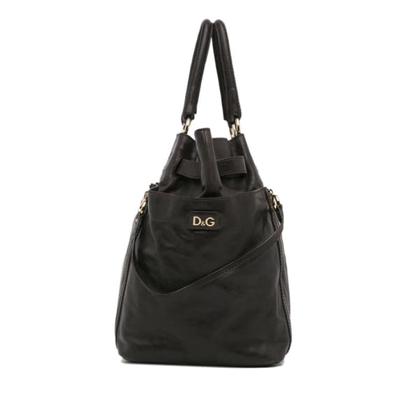 Pre-owned Dolce & Gabbana Leather Tote Bag Brown