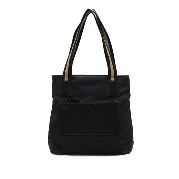 Pre-owned Gucci GG Canvas Shoulder Bag Black