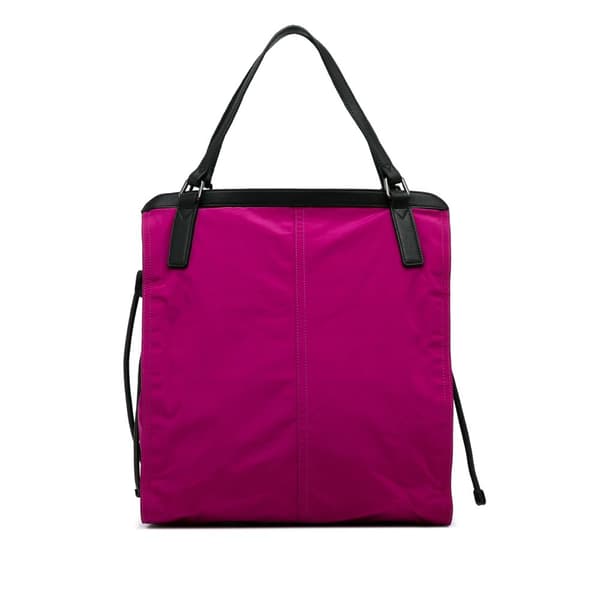 Pre-owned Burberry Nylon Buckleigh Tote Bag Pink