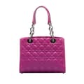 Pikkukuva 3 / 10: Pre-owned Dior Medium Lambskin Cannage Lady Dior Soft Shopping Tote Pink