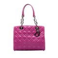 Pikkukuva 1 / 10: Pre-owned Dior Medium Lambskin Cannage Lady Dior Soft Shopping Tote Pink