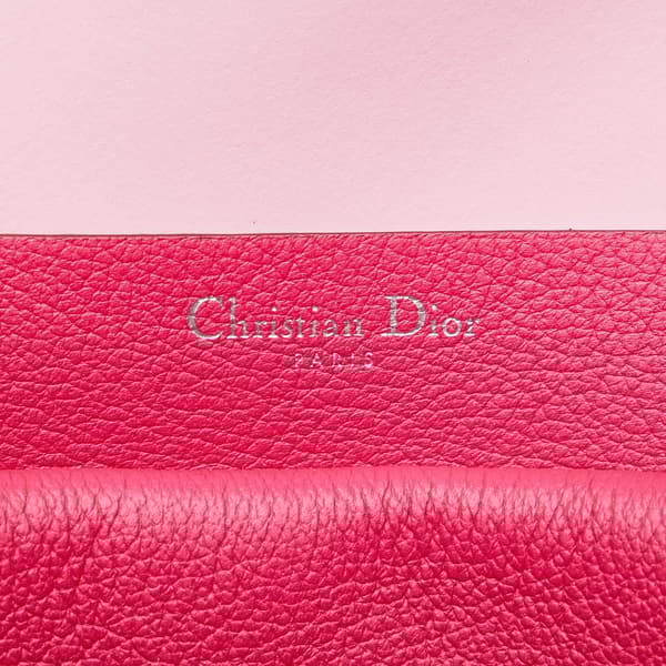 Pre-owned Dior Perforated Cannage Dioriva Tote Pink