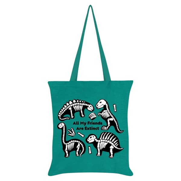 Grindstore All My Friends Are Extinct Tote Bag Emerald Green One Size