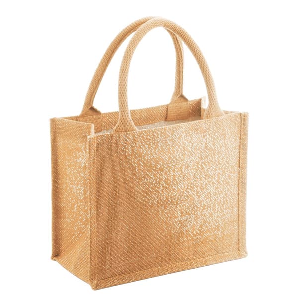 Westford Mill Shimmer Jute Mini Gift Bag Natural Gold One Size
