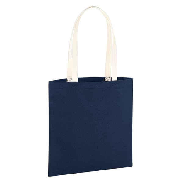 Westford Mill EarthAware Organic Bag For Life Contrast Handle 10L Tote Bag French Navy/Natural One Size