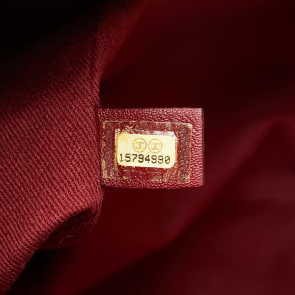Pre-owned Chanel Mini Mixed Fibers Deauville Tote Red