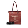 Miniatyrbilde 10 av 10: Pre-owned Chanel Mini Mixed Fibers Deauville Tote Red