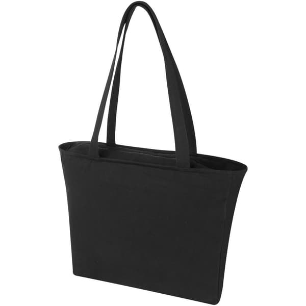 Weekender Recycled Tote Bag Solid Black One Size