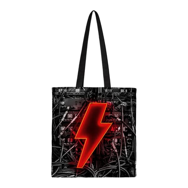 RockSax Power Up AC/DC Tote Bag Black/Grey/Red One Size