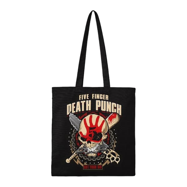 RockSax Got Your Six Five Finger Death Punch Tote Bag Black One Size