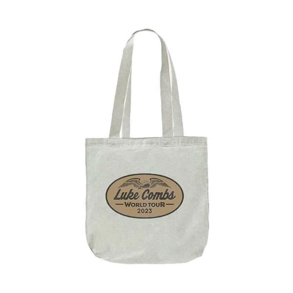 Luke Combs Tour ´23 Vingar tygkasse White One Size