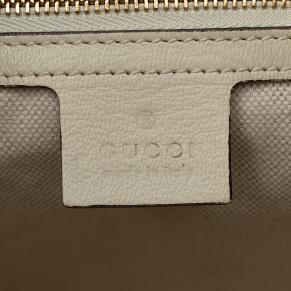 Pre-owned Gucci Horsebit 1995 Leather Tote Bag White