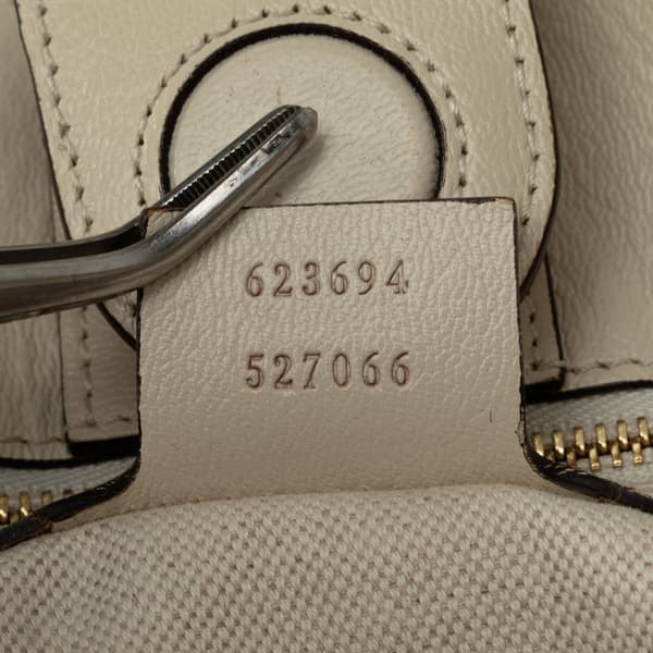 Pre-owned Gucci Horsebit 1995 Leather Tote Bag White