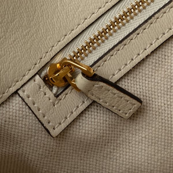 Pre-owned Gucci Horsebit 1995 Leather Tote Bag White
