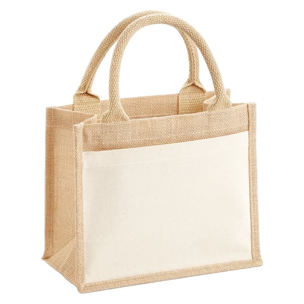 Westford Mill Cotton Pocket Gift Bag Natural One Size