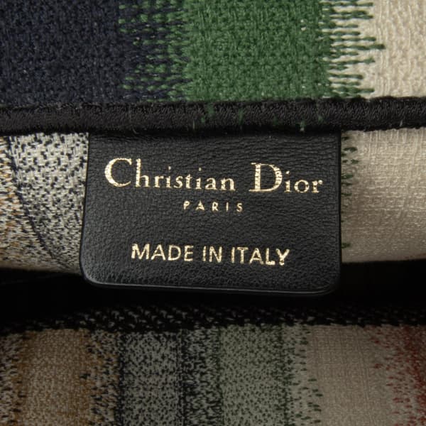 Pre-owned Dior Large Striped Book Tote Yellow