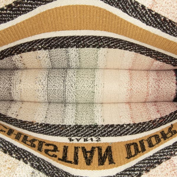 Pre-owned Dior Mini D Stripes Book Tote Yellow