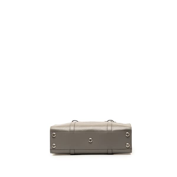 Pre-owned Gucci GG Embossed Leather Vertical Tote Gray