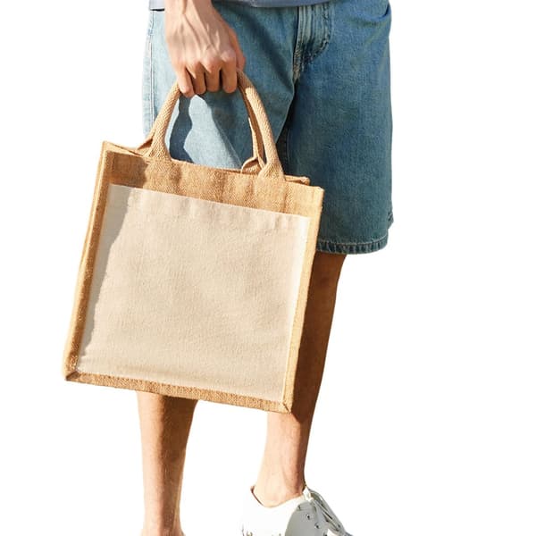 Westford Mill Jute Pocket Tote Bag