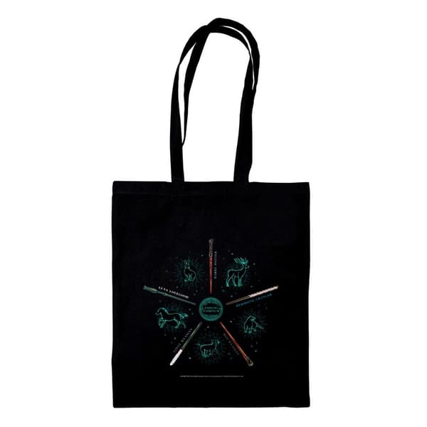 Harry Potter Wand Tote Bag Black One Size