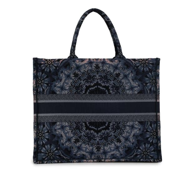 Pre-owned Dior Large Kaleidiorscopic Book Tote Blue