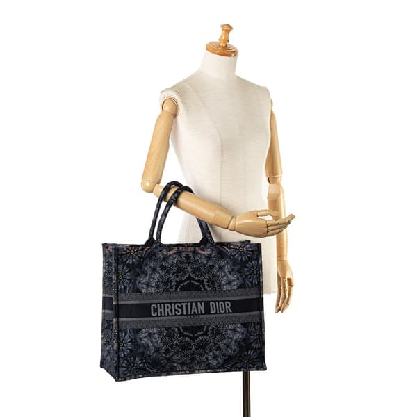 Pre-owned Dior Large Kaleidiorscopic Book Tote Blue