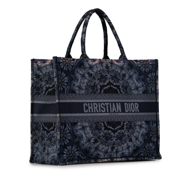 Pre-owned Dior Large Kaleidiorscopic Book Tote Blue