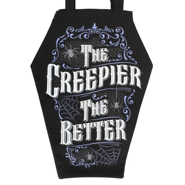 Something Different The Creepier The Better Coffin Shaped Tote Bag