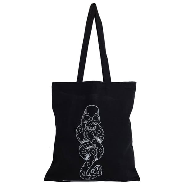 Harry Potter Dark Mark Canvas Tote Bag Black/White One Size
