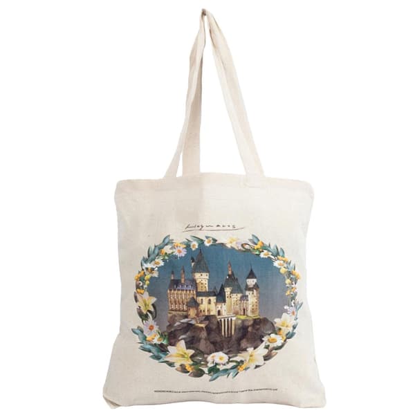 Harry Potter Hogwarts slott Canvas tygpåse Cream One Size
