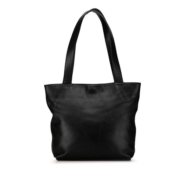 Pre-owned Chanel Embossed Lambskin CC Tote Black