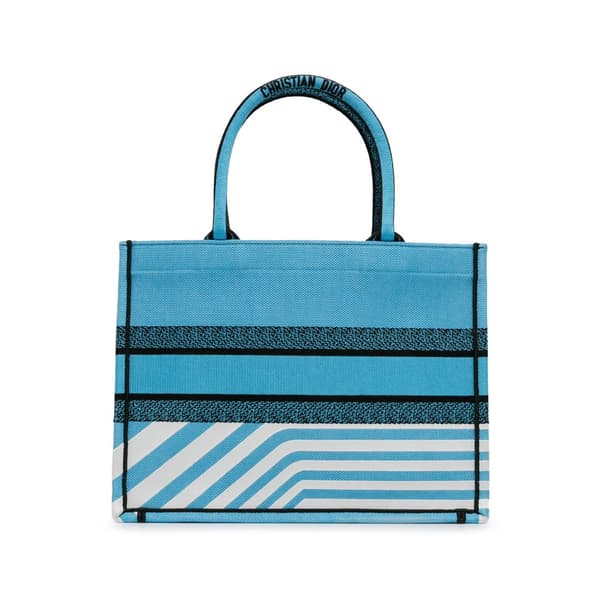 Pre-owned Dior Medium D-Jungle Pop Book Tote Blue