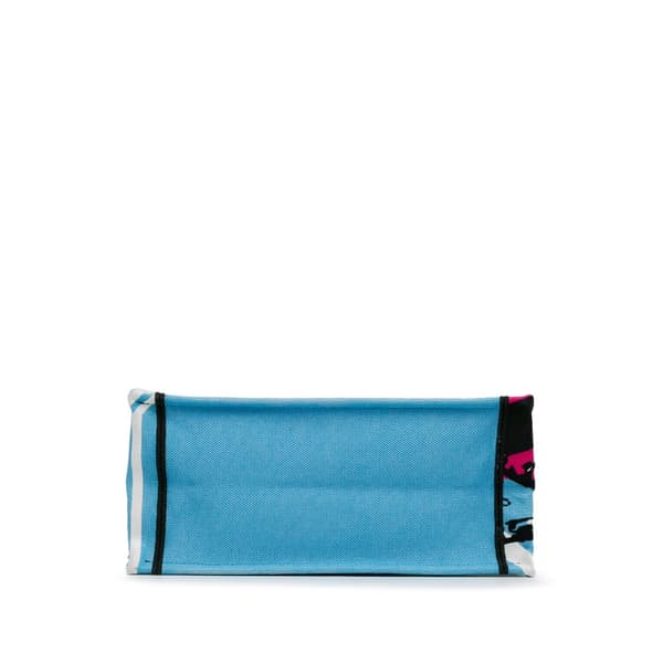Pre-owned Dior Medium D-Jungle Pop Book Tote Blue