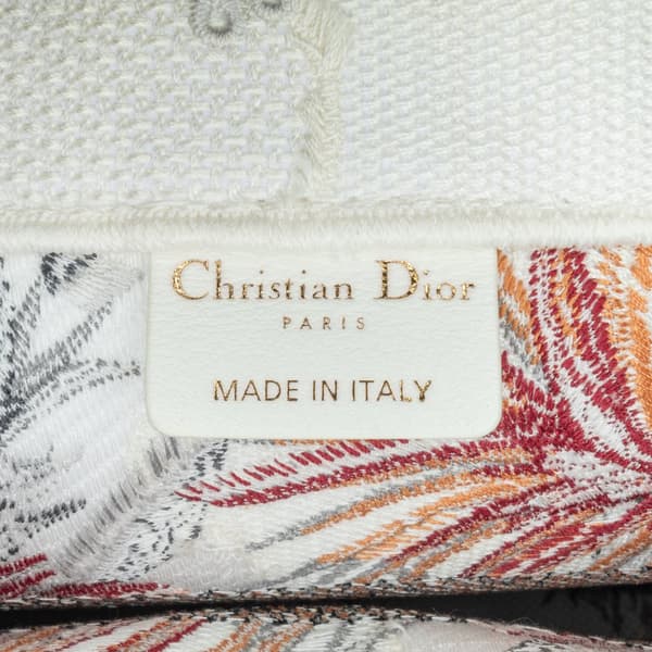 Pre-owned Dior Medium Toile de Jouy Tropicalia Book Tote White