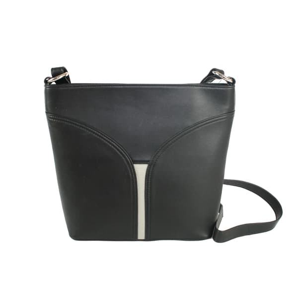 Eastern Counties Leather Caitlin axelremsväska i läder Black/Ivory One Size