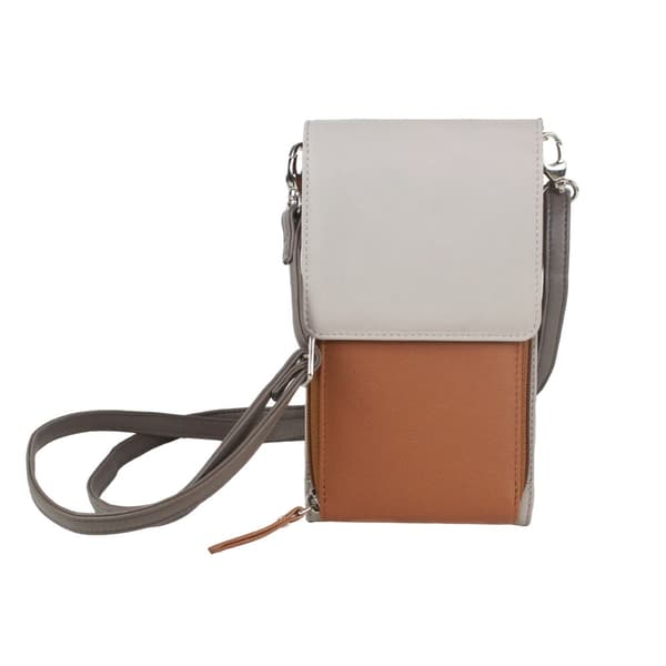 Eastern Counties Leather Eva Leather Handbag Ivory/Tan One Size