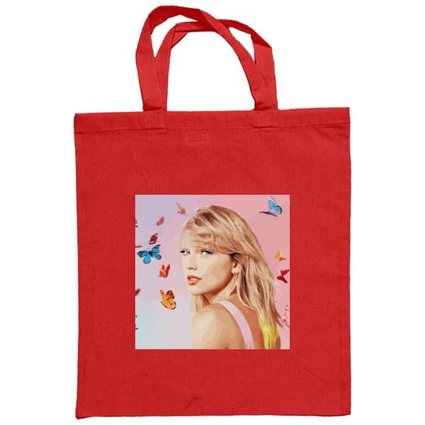 Indkøbstaske i Stof | Praktisk Mulepose Taylor Swift Sommerfug