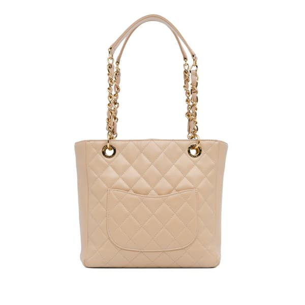 Pre-owned Chanel Caviar Petite Shopping Tote Brown