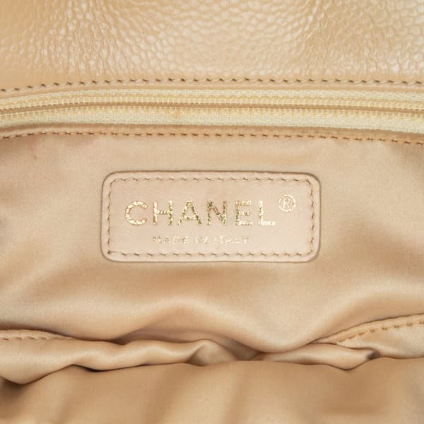 Pre-owned Chanel Caviar Petite Shopping Tote Brown
