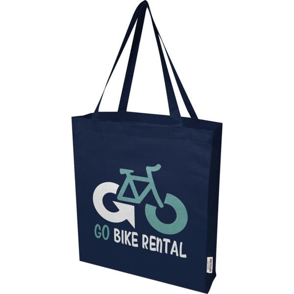 Madras Recycled Cotton Gusseted Tote Bag