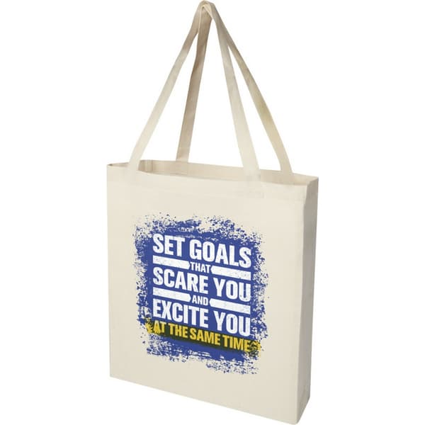 Madras Recycled Cotton Gusseted Tote Bag Natural One Size